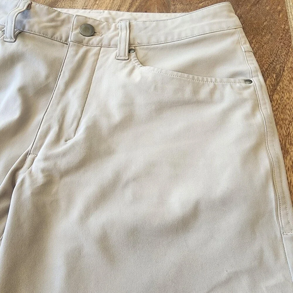 Lululemon Pants Mens 28 Beige Slim Fit Stretch Khaki 5 Pocket Casual Athletic